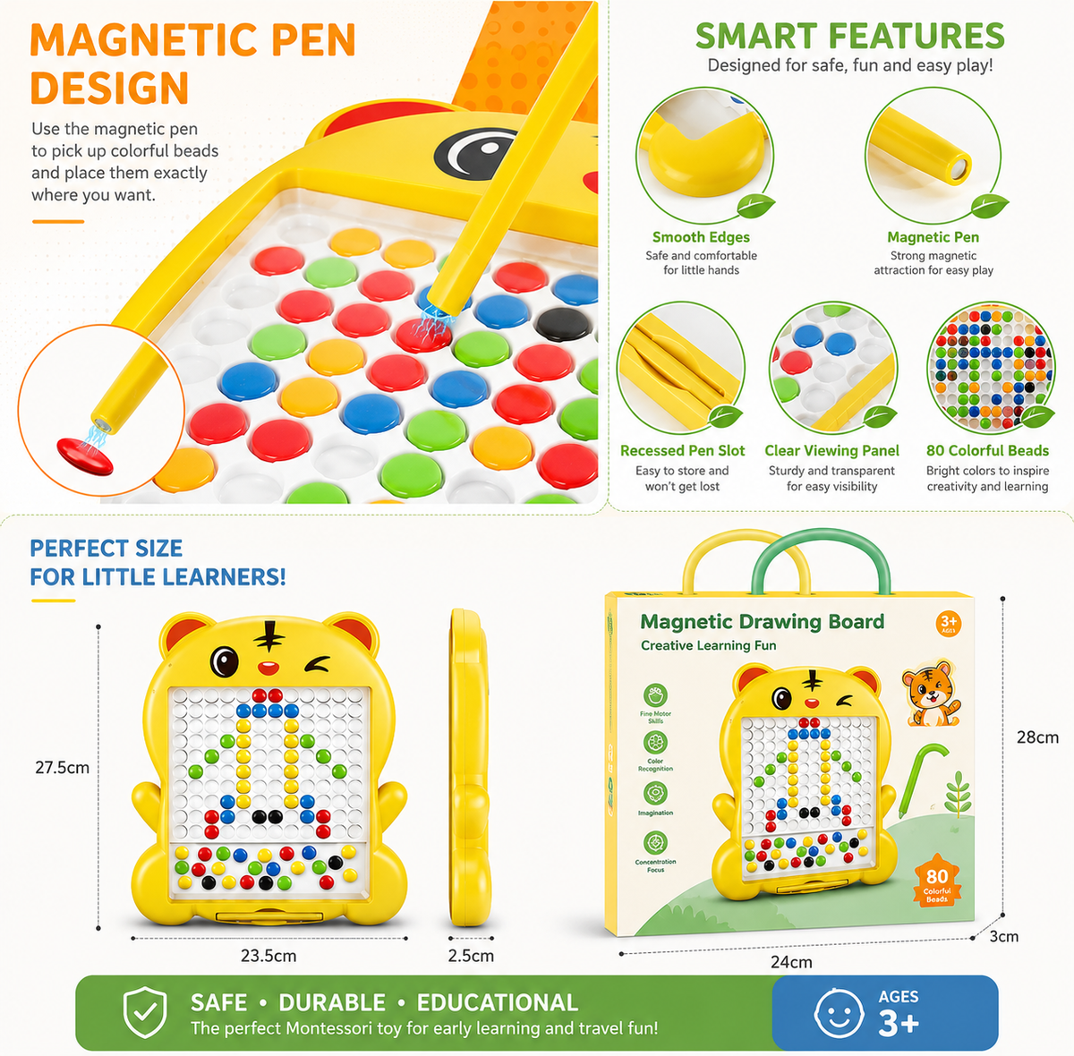 Magnetic Drawing Board – Educational Dot-to-Dot Creativity Board