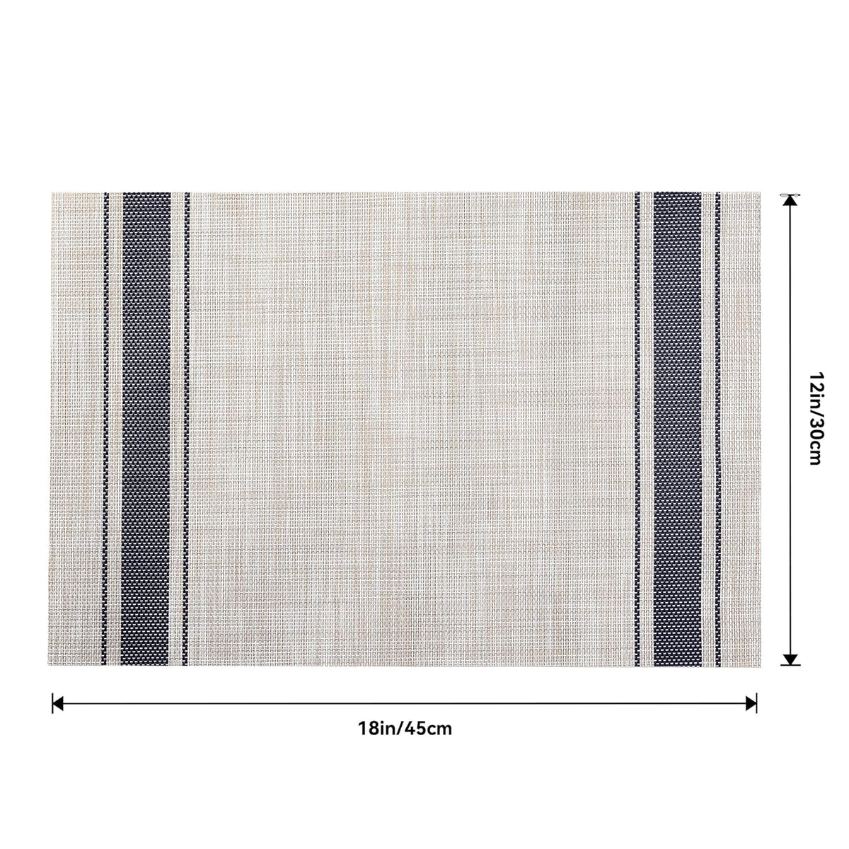 [Set Of 6] Khaki Blue Dining Table Placemats
