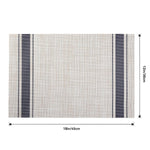 [Set Of 6] Khaki Blue Dining Table Placemats
