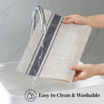 [Set Of 6] Khaki Blue Dining Table Placemats