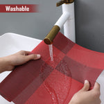 [Set Of 6] Red Colour Dining Table Placemats