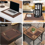 [Set Of 6] Dark Brown Dining Table Placemats