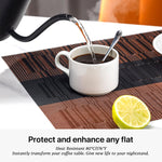 [Set Of 6] Coffee Brown Dining Table Placemats