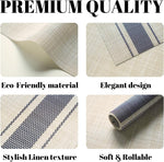 [Set Of 6] Khaki Blue Dining Table Placemats