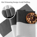 [Set Of 6] Black & White Dining Table Placemats