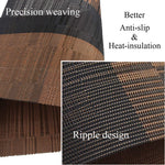 [Set Of 6] Coffee Brown Dining Table Placemats