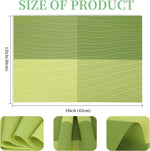 [Set Of 6] Light Green Dining Table Placemats