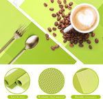 [Set Of 6] Light Green Dining Table Placemats