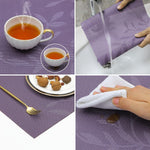 [Set Of 6] Violet Colour Dining Table Placemats