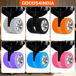 Luggage Wheel Covers for Suitcase Wheels, Silicone Wheel Protectors, Anti-Scratch & Noise Reduction Wheel Covers, Protective Luggage Caster Guards for Carry On, (Black, Pack of 16)