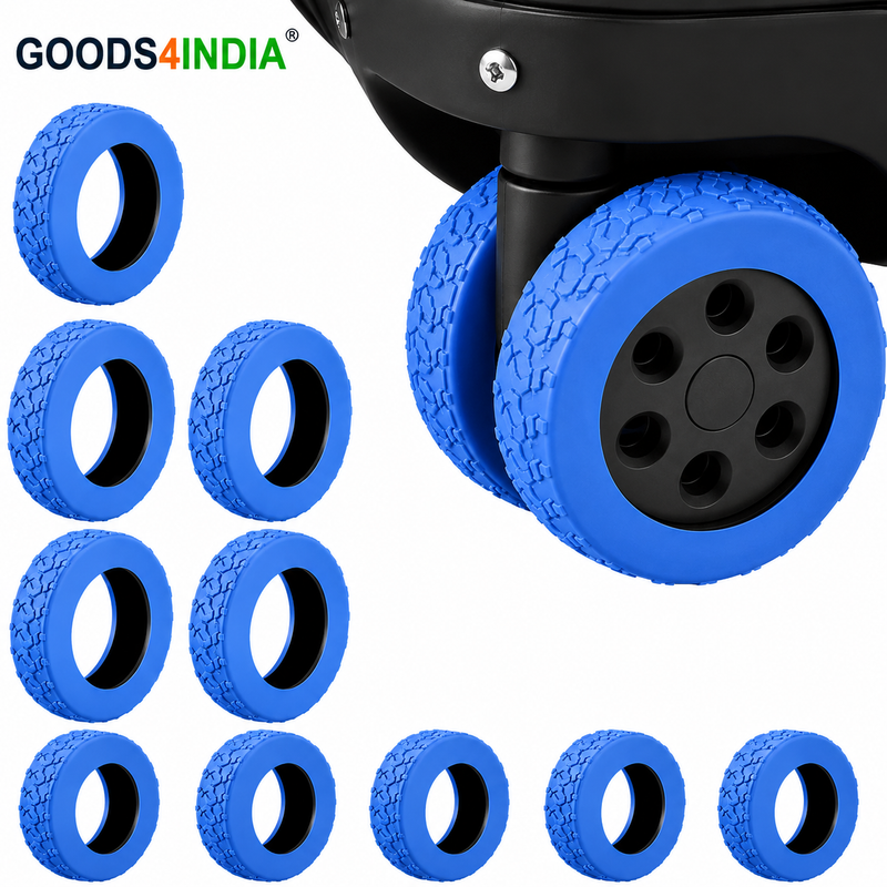 Luggage Wheel Covers for Suitcase Wheels, Silicone Wheel Protectors, Anti-Scratch & Noise Reduction Wheel Covers, Protective Luggage Caster Guards for Carry On, (Black, Pack of 16)