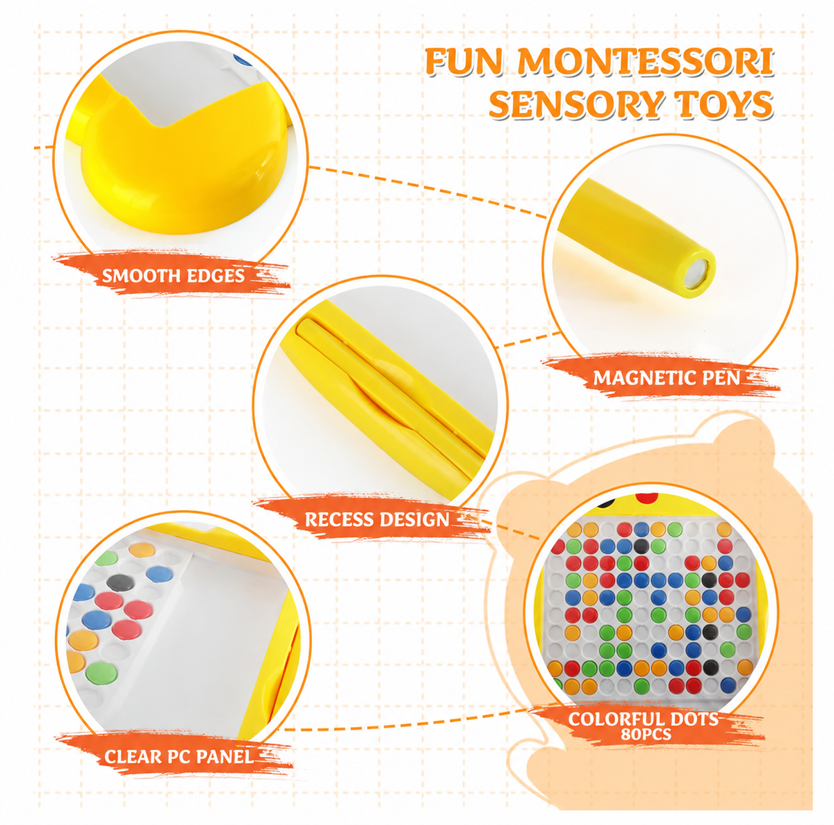 Magnetic Drawing Board – Educational Dot-to-Dot Creativity Board