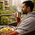 Stainless Steel Thermal Double-Wall Insulated Tea Coffee Mug With Lid (300 ML)