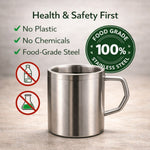 Stainless Steel Thermal Double-Wall Insulated Tea Coffee Mug With Lid (300 ML)